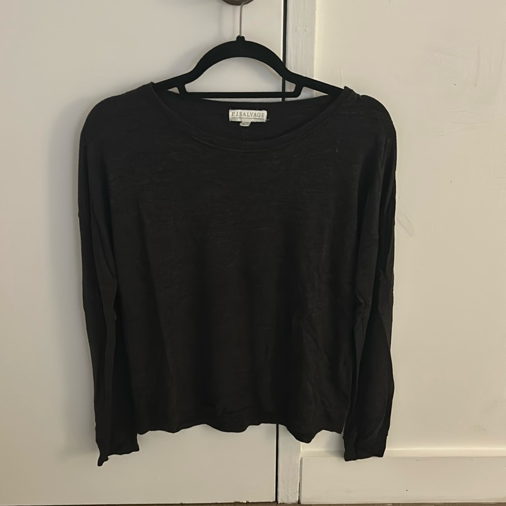 PJ Salvage charcoal long sleeve size small
